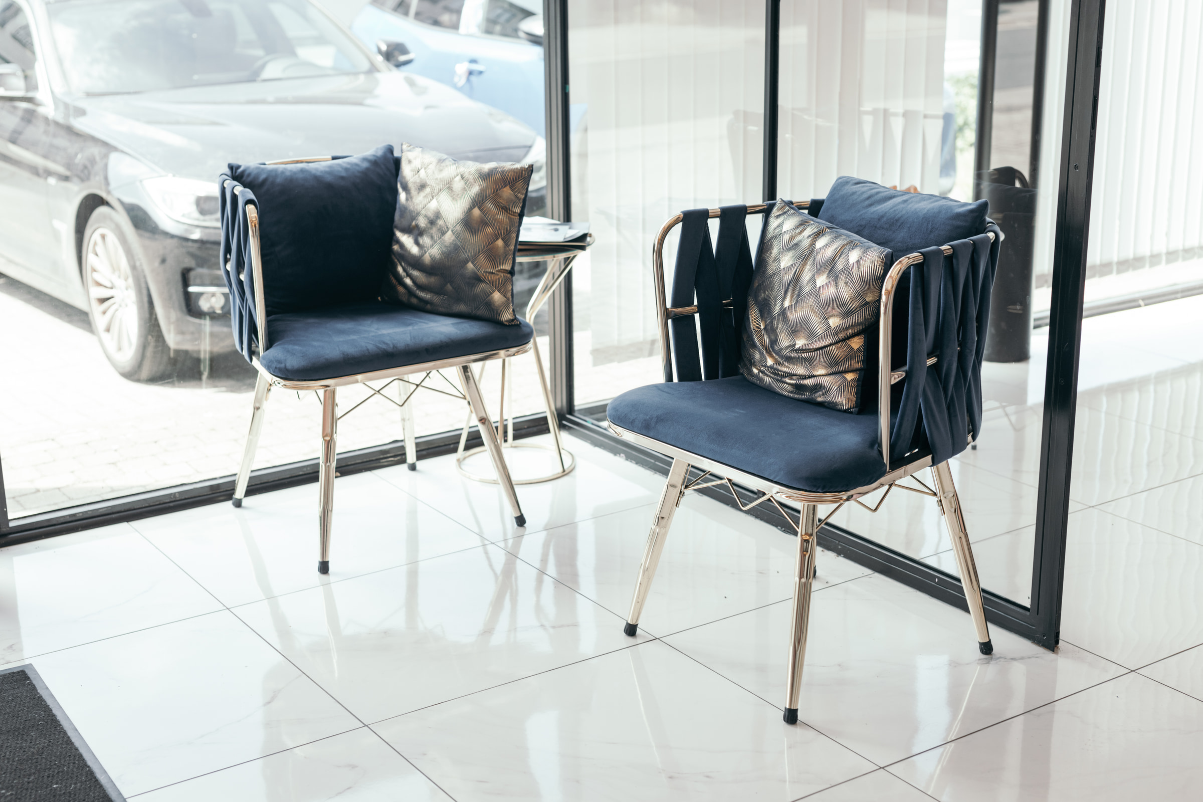 Waiting chairs by the window — Interior Photography, Brussels