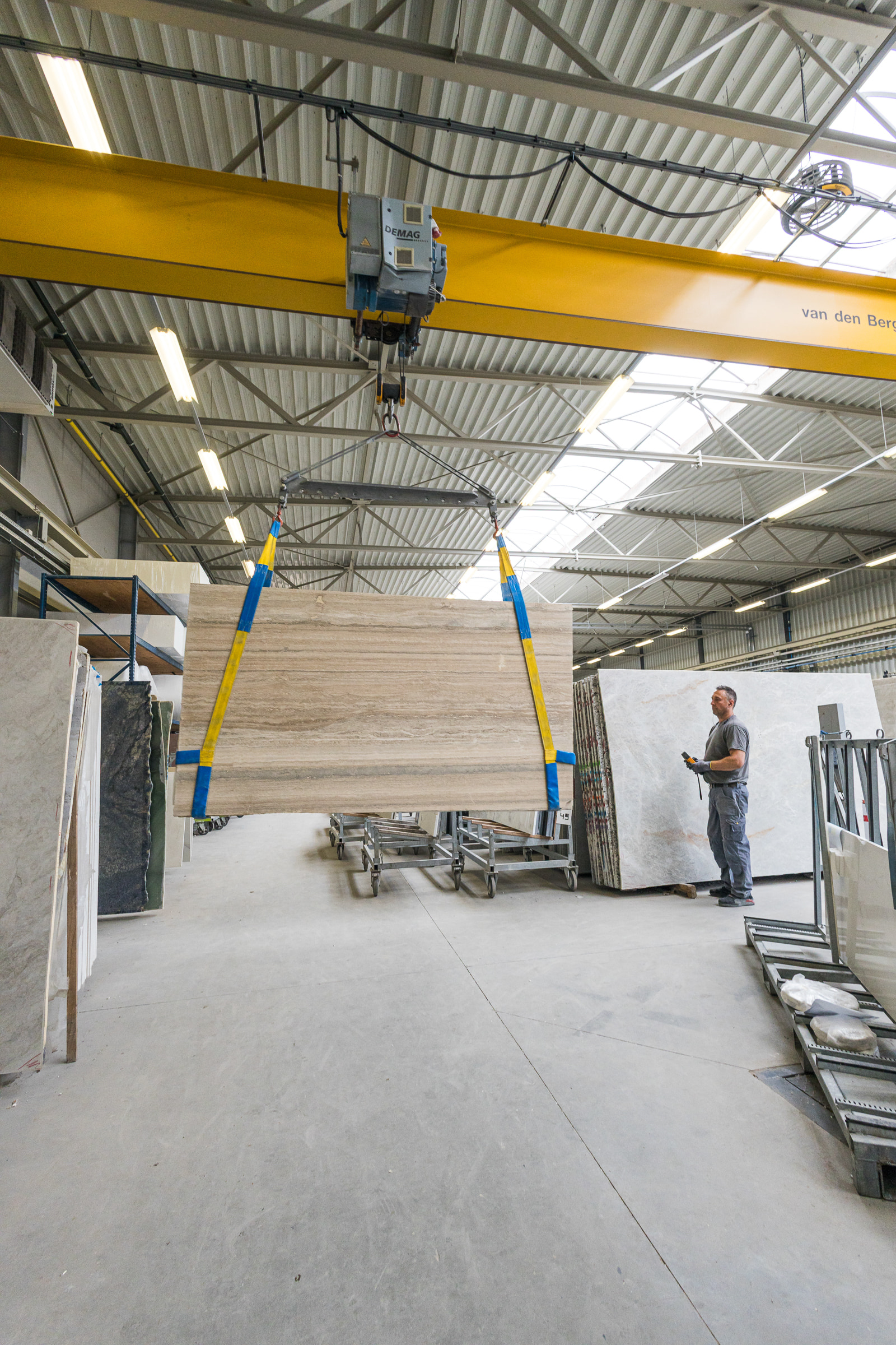 Overhead crane in the warehouse — Interior Photography, Brussels