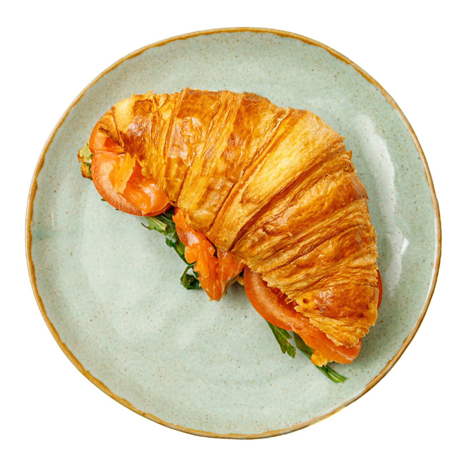 Croissant with salmon — Food and Restaurant Photography, Brussels